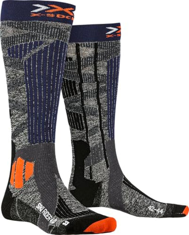 X-Socks X-Bionic Unisex Ski Rider Socken, G212 Stone Grey/Melange Blue, 47 EU im Sale